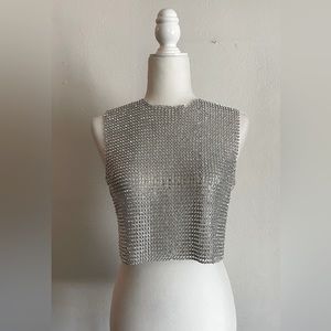 Zara Silver Chainmail Top